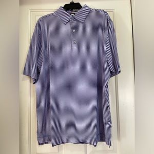 Men’s FootJoy Blue and Pink Striped Polo size L